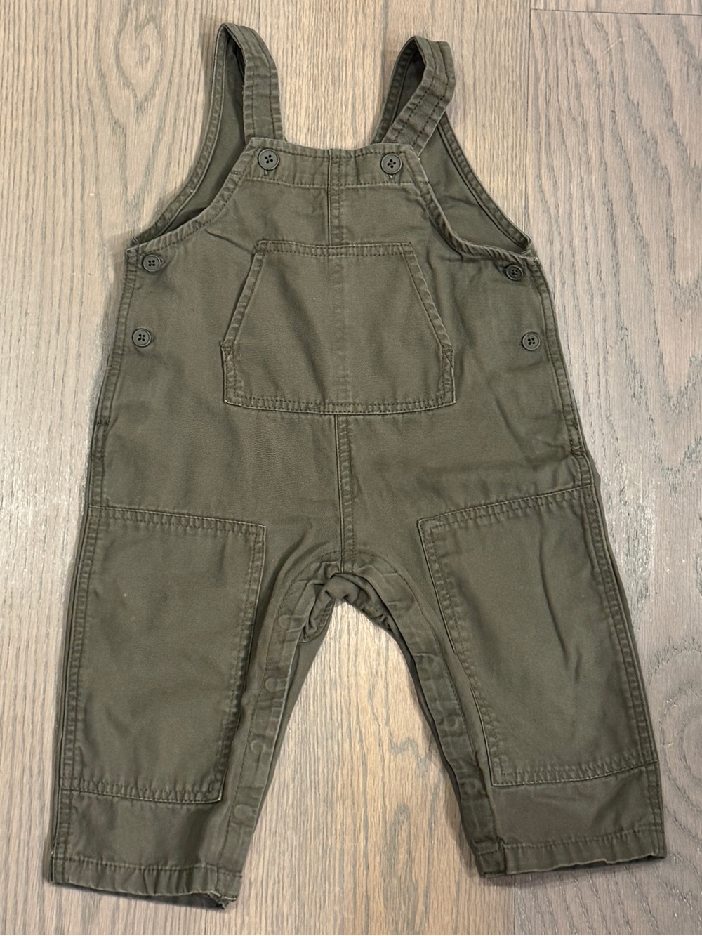 Hanna Andersson Olive Green Cotton Overalls